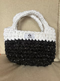 Häkeltasche „Schwarzwälder“ – Korbtasche in Schwarz & Weiß