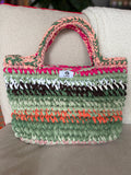 Häkeltasche „Wassermelone“ – großer gestreifter Shopper